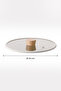 Fika 24cm Flat Silicone Framed Glass Cover Beige - 3