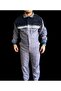 Summer Work Overalls 16/12 Gabardine Gray Navy Blue Length Overalls with Reflectors 6 Pockets