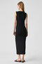 Uwen Women's Slim Fit Boat Neck Sleeveless Lined Long Black Dress - 5