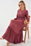 Women's Embroidered Long Hijab Dress 2550 - Dusty Rose - 2