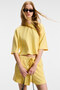 Nua women's comfort fit yellow shorts with stretch fabric cord - 5