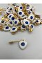 Evil Eye Bead with Yellow Safety Pin 50 Pieces - 3