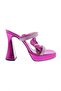 3582-23Y Women's Crystal Stone Banded Ankle Tie Thick Heeled Sandals