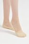 Laser Cut Non-Removable Women's Ballerina Socks Tan