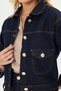 Navy Blue/Indigo Denim Jacket Jean Skirt Denim Set - 4