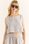 Women's Gray Double Layer Dirty Stitching Lace Detailed Muslin Blouse Blz-19002924