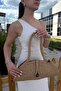Mia Natural Wooden Beaded Straw Look Shoulder Bag