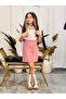 Girl's Shirt-Skirt-Jacket-Brooch Eid Top and Bottom 4 Piece Set - 5
