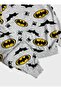 Boy's Cotton Gray Batman Patterned Long Sleeve Seasonal Pajama Set - 3