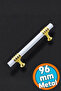 Metal Handle Furniture Kitchen Cabinet Drawer Wardrobe Handles Lid Handle Handle White Gold 96 mm