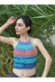 Hand Knitted Colorful Women's Bustier Standard Size - 6