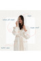 روب مودرن اوف وايت بقبعة ريفي - Off White Modern Robe with A Cab Reefi - 5