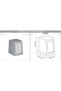 Vialli Np100M Tabletop Napkin Dispenser Napkin Holder Gray - 2