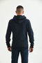 Navy Blue Sweatshirt with Hoodie and Kangaroo Pocket Detail - 3