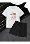 Unisex Silhouette Design Printed Tshirt Shorts Set