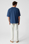 Solo Men's 100% Organic Cotton Thick Textured Comfort Fit Navy T-Shirt with Crew Neck - 5