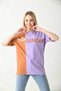 Lilac Oversize Printed Color Block Tshirt - 5