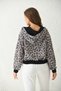 Women's Hooded Leopard Printed Zippered Sweatshirt |   Regular Fit Long Sleeve Daily Casual Sweatshirt |   Stylish Women's Tops - 2