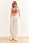 Women's White Pocket Lined Shalwar Trousers Pnt-19000348 - 5