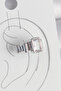 Brass Silver Color Square Zircon Stone Women's Cartilage Model Earrings