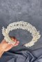 Asensa Double Row Enameled Crystal Bridal Crown Hair Accessory - 4