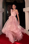 Organza Fabric Layered Evening Dress - POWDER - 2