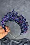 Morcivert Maria Intensely Embroidered Crystal Bridal Henna Crown Hair Accessory - 4