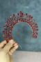 Red Ayas High Party Bridal Henna Crown - 5