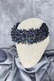 Navy Blue Salba Bridal Henna Crown and Hair Turban Accessory - 6