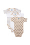 Printed Romper - Pack of 3, 6-9 Months , Multi Color