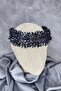 Navy Blue Salba Bridal Henna Crown and Hair Turban Accessory - 5
