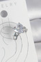 Brass Silver Color Zircon Stone Heart Model Women's Cartilage Earrings
