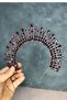 Burgundy ayas high party bridal henna crown - 2
