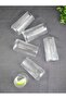 New 6-Piece Glass Soft Drink Cup Long Striped Water Cup 350 ml - 3