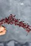 Burgundy Bead Embroidered Duru Bridal Henna Crown - 5