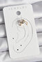 Brass Gold Color Zircon Stone Women's Cartilage Earrings - 2