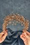 Rose Color Hera Crystal Beaded Bridal Henna Crown Hair and Turban Accessory - 3