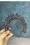 Burgundy ayas high party bridal henna crown - 3