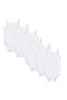 Sleeveless Girls Romper/Bodysuit. Set of 6 - White, 0-3 Months , White
