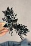 Black mother of pearl scalloped bridal hair accessory - 5
