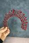 Red Ayas High Party Bridal Henna Crown - 6