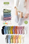 10 Pairs Colorful Sneaker Socks Cotton Lycra Combed Cotton