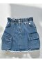 Girl - Cargo Pocket Denim Skirt - 3