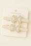 Pearl Crown Buckle and Double Pearl Snap Buckle 2 Pieces Snap Buckle - 4