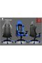Cawqar Memory Gel Foam Feel Ergonomic Blue-black Gaming Chair Computer Chair Extra Large, Heavy Duty - 4