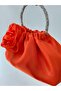 Copy - Shiny Satin Rose Portfolio Evening Dress Handbag - 4