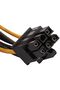 كابل محول طاقة مزدوج رباعي الدبابيس من Molex LP4 إلى 6 دبابيس PCI Express (عبوة من قطعتين) - 3