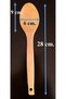 Set of 2 Natural Wooden Serving Spoons – Food Serving Spoon, Heat Resistant, Ergonomic Handle 28 cm - 2