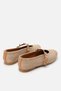 Women's Beige Straw Detailed Ballerinas - 3