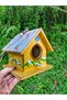 Decorative Wooden Bird Nest, Bird House, Mustard Color, 15X15X15 Cm, Garden Balcony Decoration - 2